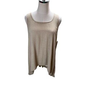 CMC Tank Top Women's Size Medium Beige Color Me Cotton Linen Blend
